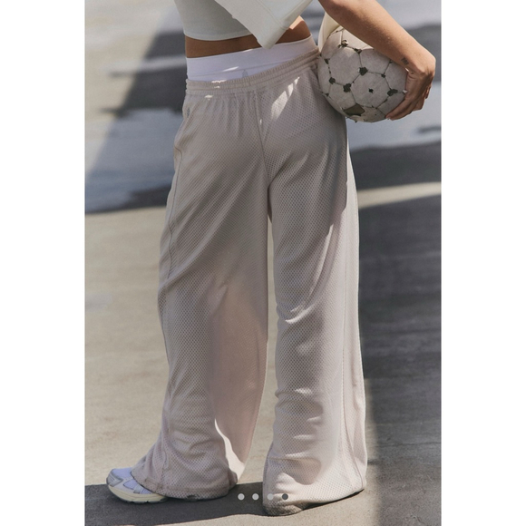 NWT Free People Overtime Mesh Pants Tofu Size Small - Picture 4 of 6